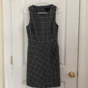Gray plaid sleeveless dress